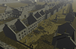 Vue du secteur incendi de Montral, reconstitution tri-dimensionnelle