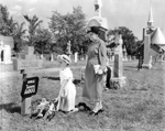 Aurore meditates at her mother's grave 