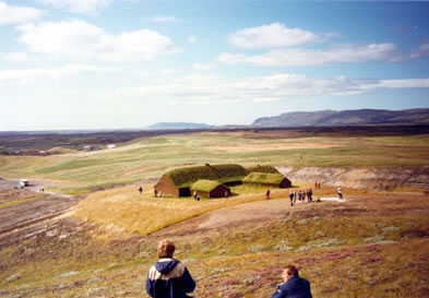 Reconstructed Stng hall and Thjorsardalur valley